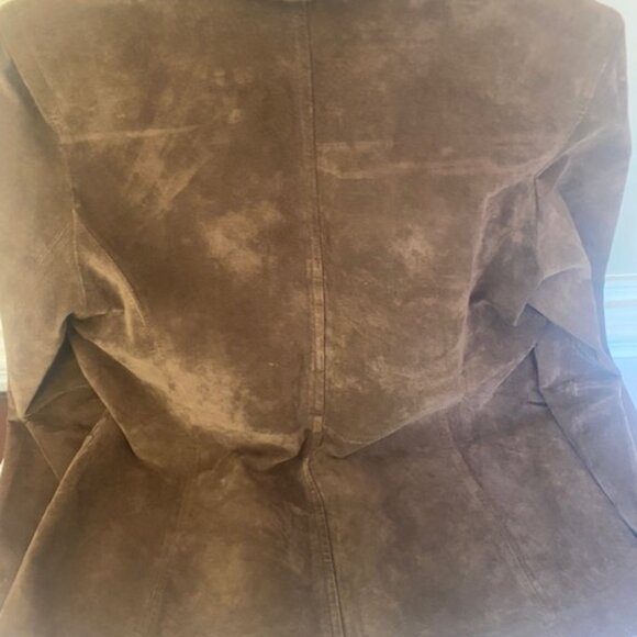 Wilsons Leather Women's Suede Jacket/Blazer in Brown, Size Large - Picture 6 of 7